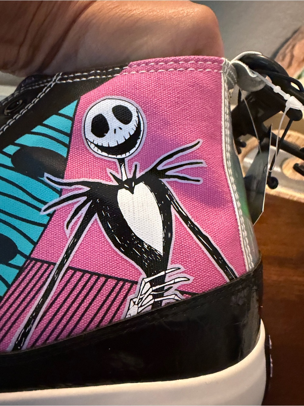 🎊Disney Nightmare Before Xmas Jack Sally Women's High Top Sneakers Size 9 New - Picture 12 of 12